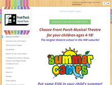 Tablet Screenshot of frontporchmusicaltheatre.com